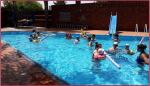 Ombúes de Lavalle. Camping San Rafael celebró 30 años de la escuela de natación.