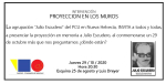 Intervención Proyección en los Muros - Jueves 29 de Octubre