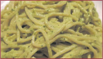 Fideos con salsa de albahaca