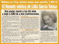 Mañana EN Paso Antolín pasan bajo martillo 3.500 há El Remate místico de Lidia García Tolosa