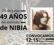 29 de junio 49 Años del Asesinato de Nibia - Convocamos 12:15 hs Nueva Helvecia - Ofrenda al pie del Monumento