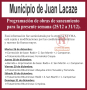 Municipio de Juan Lacaze: Programación de obras de saneamiento para la presente semana (25/12 a 31/12).
