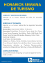 BROU - HORARIOS SEMANA DE TURISMO