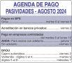 BPS AGENDA DE PAGO DE PASIVIDADES - AGOSTO 2024