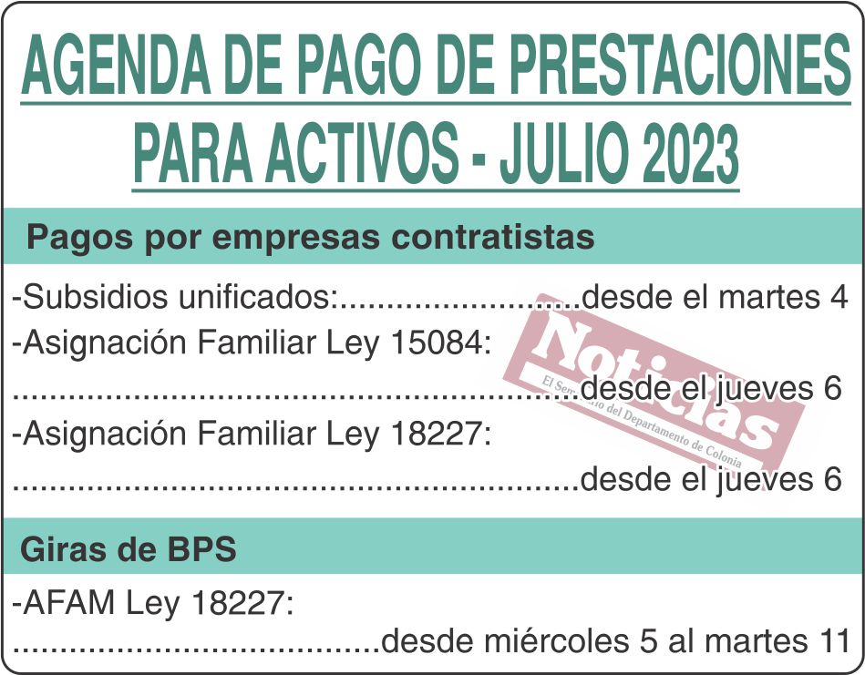Agenda de pago web activos