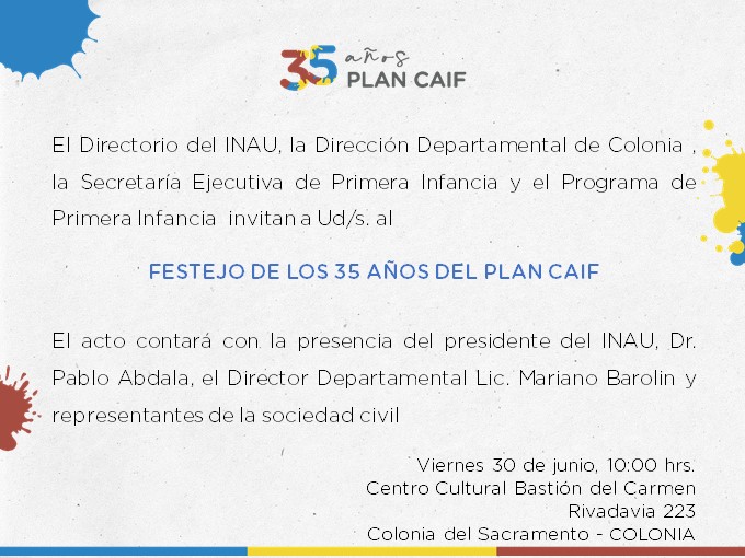 Festejo 35 CAIF COLONIA