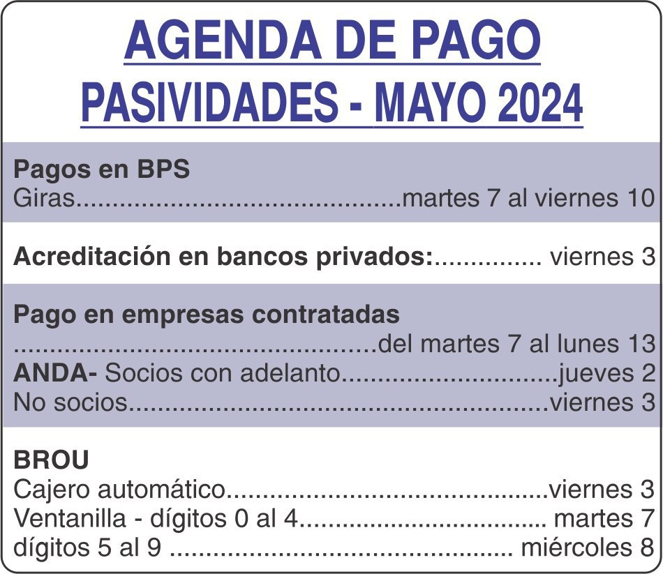 pasividades mayo 24